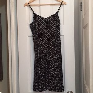 2 for $10 Black & white patterned fit and flare dress